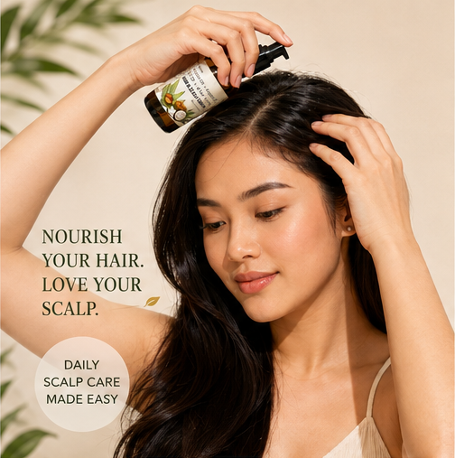Ash Kitchen Handmade Castor Oil + Argan Oil + VCO + Aloe Vera Hair and Scalp Serum