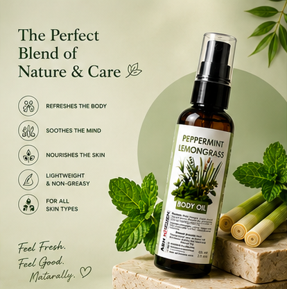 Ash Kitchen Handmade Peppermint Lemongrass Body Oil