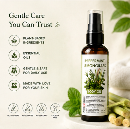 Ash Kitchen Handmade Peppermint Lemongrass Body Oil
