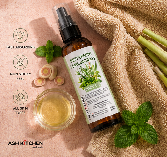Ash Kitchen Handmade Peppermint Lemongrass Body Oil